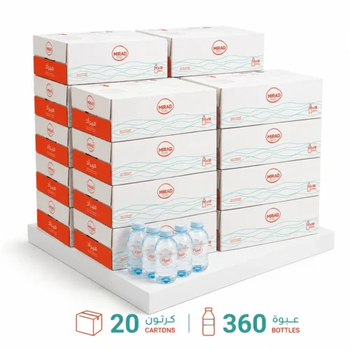 20 كرتون مياه ميراد 200 مل | 20 Cartons Mirad Water 200ml for Mosques